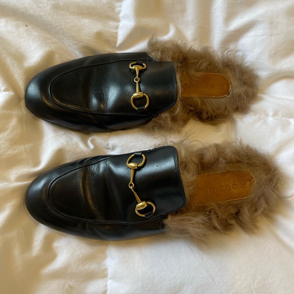 Gucci Princetown Loafer Horsebit Fur Mule